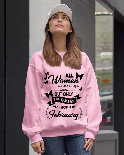 FEBRUARY GIRLS ARE TRUE QUEENS - FOR WOMEN - TLEE02 (SKU2605-58-02)