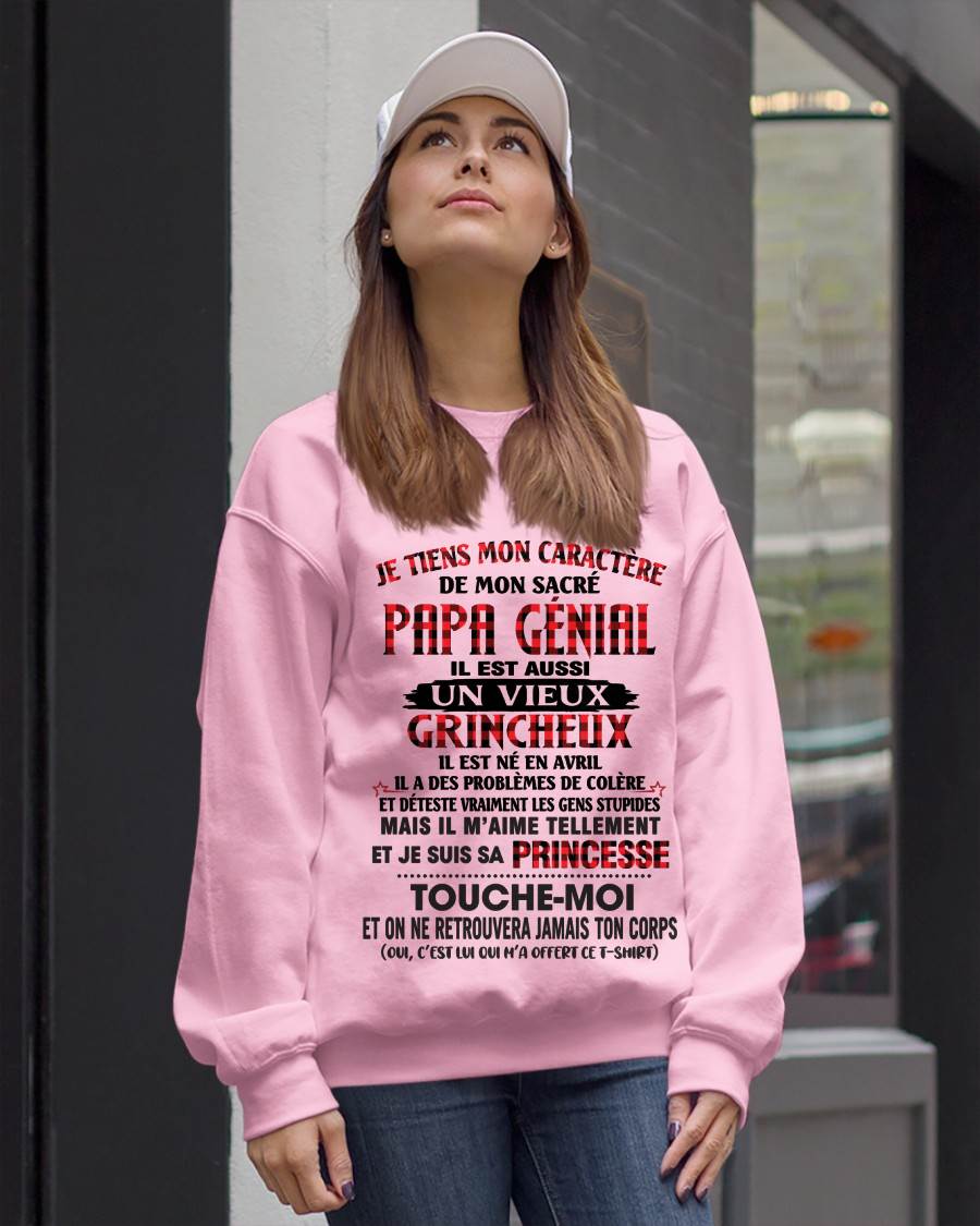 AVRIL / FILLE À PAPA GÂTÉE ET FIÈRE - CADEAU DE PAPA - TLEE04 (SKU2605-355-04)