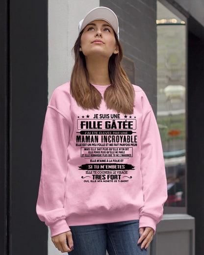 T-SHIRT JE SUIS UNE FILLE CHANCEUSE – CADEAU TOUCHANT DE MAMAN INCROYABLE - fr00 / TLEE00 (SKU26T-0190-00)