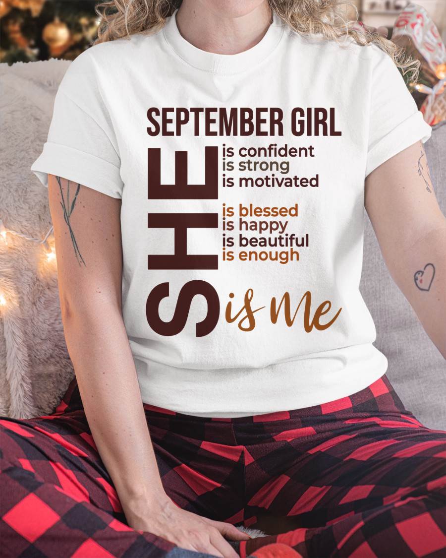 SEPTEMBER BORN GIRL – CONFIDENT & STRONG - FOR WOMEN - TLEE09 (SKU2605-04-09)