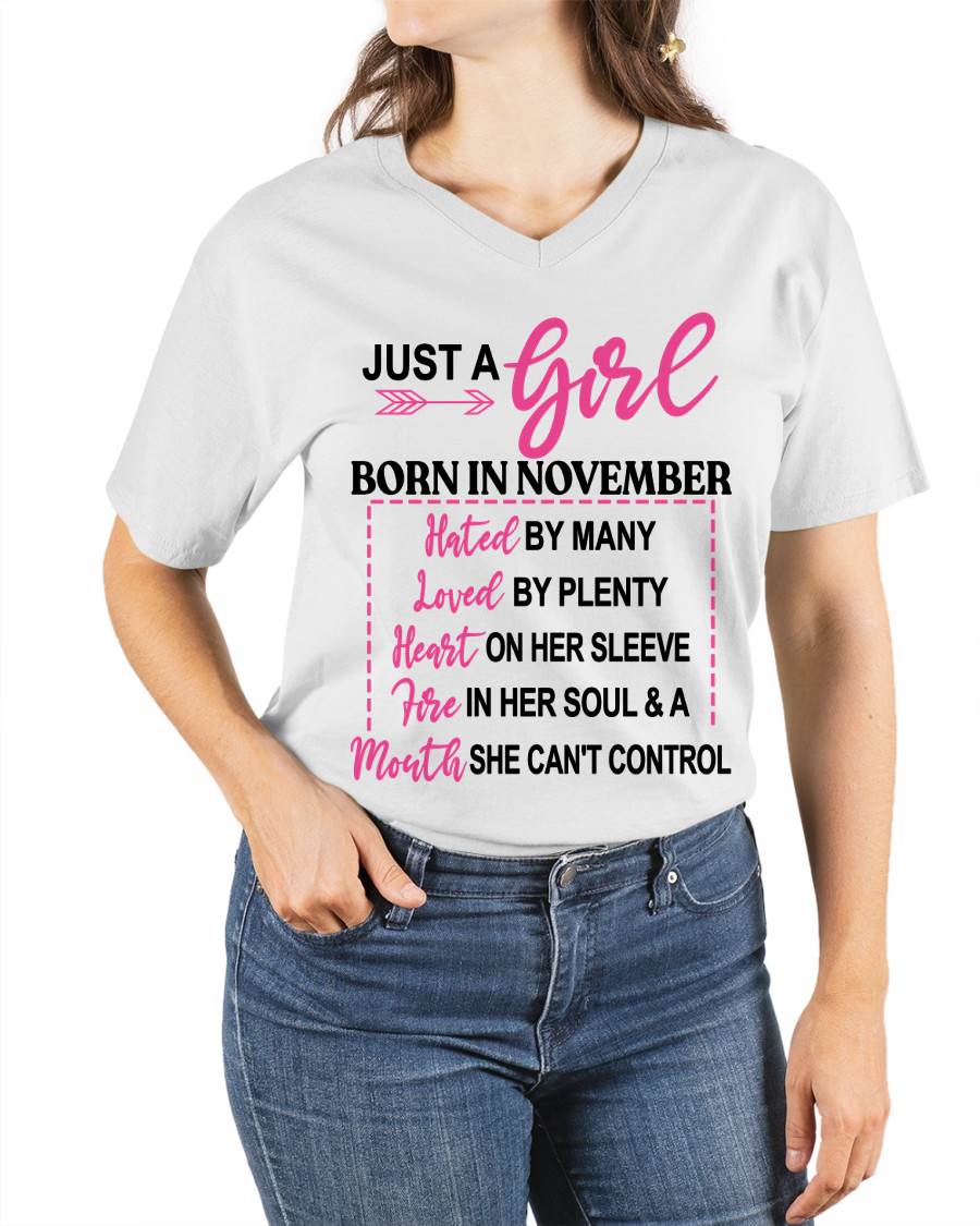 BORN IN NOVEMBER – A GIRL WITH ATTITUDE, HEART, AND A MOUTH SHE CAN’T CONTROL - FOR WOMEN - TLEE11 (SKU2603-363-11)