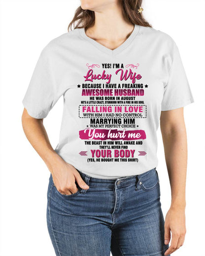 AUGUST - YES! I’M A LUCKY WIFE BECAUSE I HAVE A FREAKING AWESOME HUSBAND - FROM HUSBAND - TLEE08 (SKU26T-01-08-08)