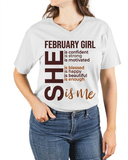 FEBRUARY BORN GIRL – CONFIDENT & STRONG - FOR WOMEN - TLEE02 (SKU2605-04-02)