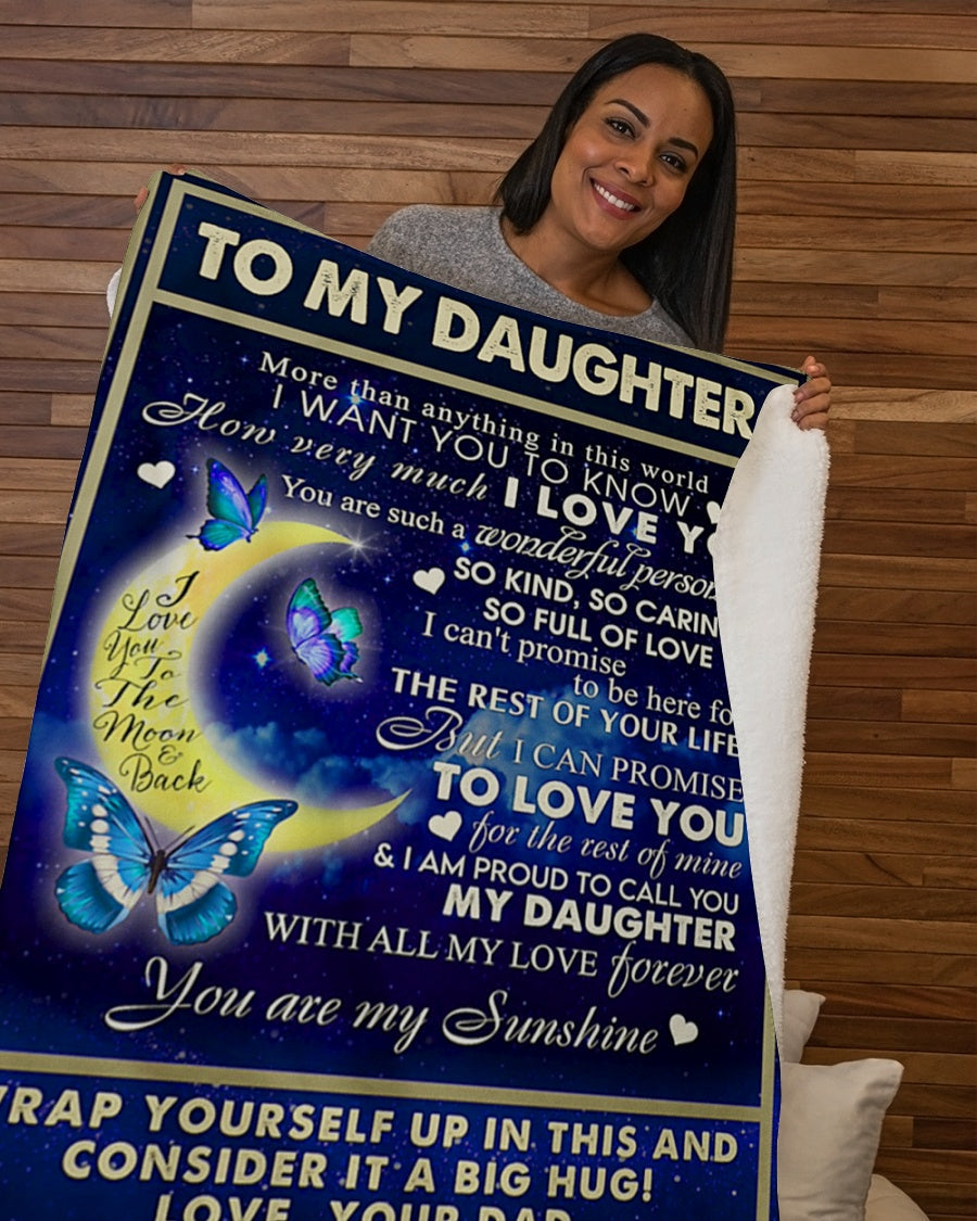 Special gift for your daughter blanket - from Dad (SKUB06-91)