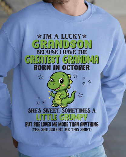 OCTOBER - I'M A LUCKY GRANDSON BECAUSE I HAVE THE GREATEST GRANDMA - FROM GRANDMA - TLEE10 (SKU09-86-10)