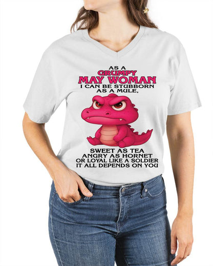 MAY - AS A GRUMPY MAY WOMAN I CAN BE STUBBORN AS A MULE - FOR WOMEN - TLEE05 (SKU09-31-05)