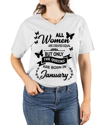 JANUARY GIRLS ARE TRUE QUEENS - FOR WOMEN - TLEE01 (SKU2605-58-01)