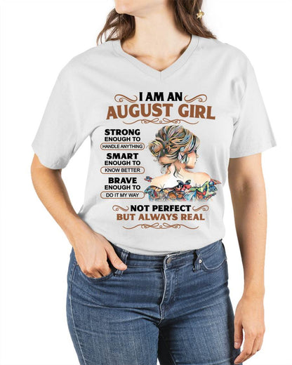 AUGUST – INSPIRATIONAL WOMEN’S SHIRT NOT PERFECT BUT REAL - FOR WOMEN - TLEE08 (SKU2604-159-08)