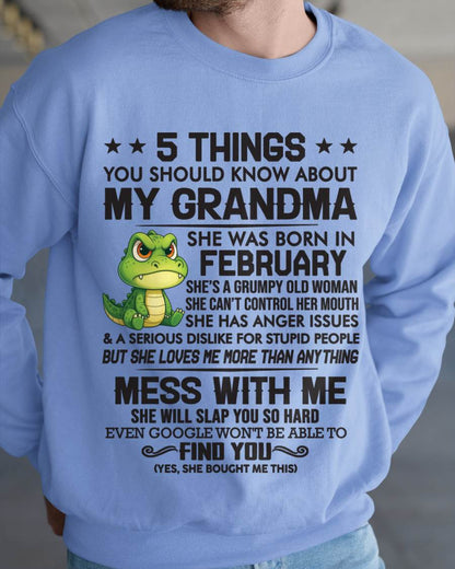 FEBRUARY - 5 THINGS YOU SHOULD KNOW ABOUT MY GRANDMA – AND YOU'D BETTER NOT MESS WITH ME - FROM GRANDMA - TLEE02 (SKU10-06-02)