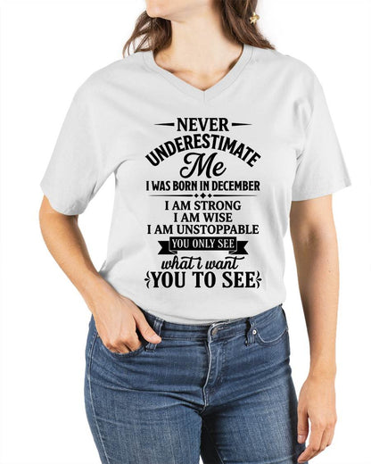 DECEMBER GIRL – NEVER UNDERESTIMATE ME - FOR WOMEN - TLEE12 (SKU2606-91-12)