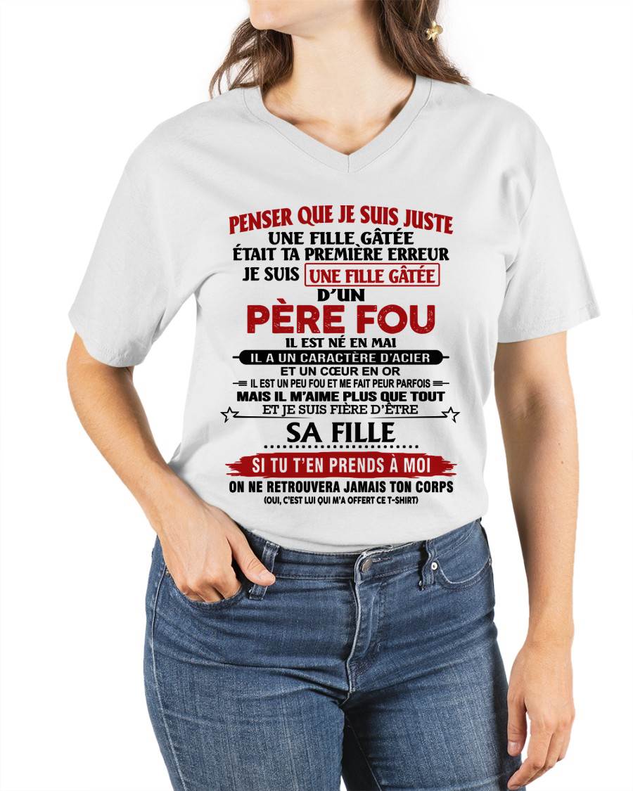 MAI / PAPA FOU, FILLE GÂTÉE - CADEAU DE PAPA - TLEE05 (SKU2605-354-05)