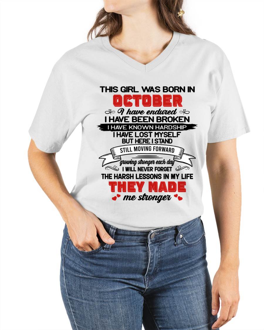OCTOBER - EVERY HARD LESSON MADE ME STRONGER - FOR WOMEN - TLEE10 (SKU2602-22-10)