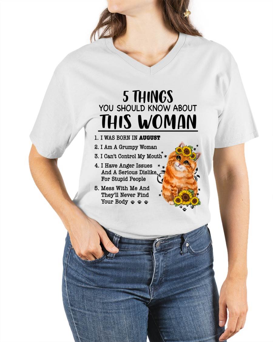 AUGUST - 5 THINGS YOU SHOULD KNOW ABOUT THIS WOMAN - FOR WOMEN - TLEE08 (SKU2602-186-08)