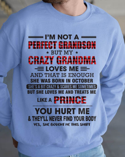 OCTOBER - PROUD GRANDSON OF A CRAZY GRANDMA - FROM GRANDMA - TLEE10 (SKU2603-71-10)