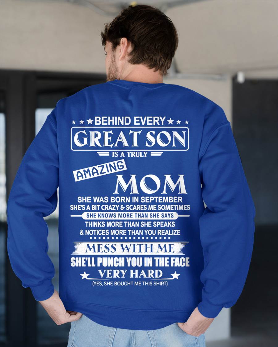 SEPTEMBER - BEHIND EVERY GREAT SON IS A TRULY AMAZING MOM - FROM MOM - TLEE09 (SKU10-37-09)