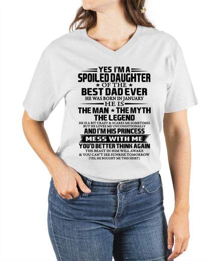 JANUARY - SPOILED DAUGHTER OF THE BEST DAD EVER - FROM DAD - TLEE01 (SKU2604-197-01)