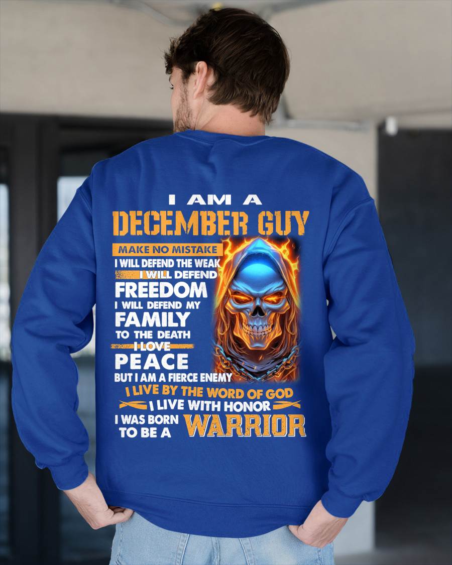 DECEMBER - A WARRIOR BY BLOOD, A BELIEVER BY HEART - GIFT FOR MAN - TLEE12 (SKU10-51-12)