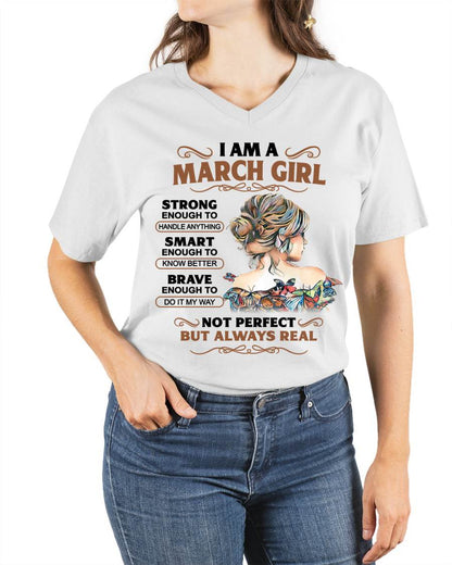 MARCH – INSPIRATIONAL WOMEN’S SHIRT NOT PERFECT BUT REAL - FOR WOMEN - TLEE03 (SKU2604-159-03)