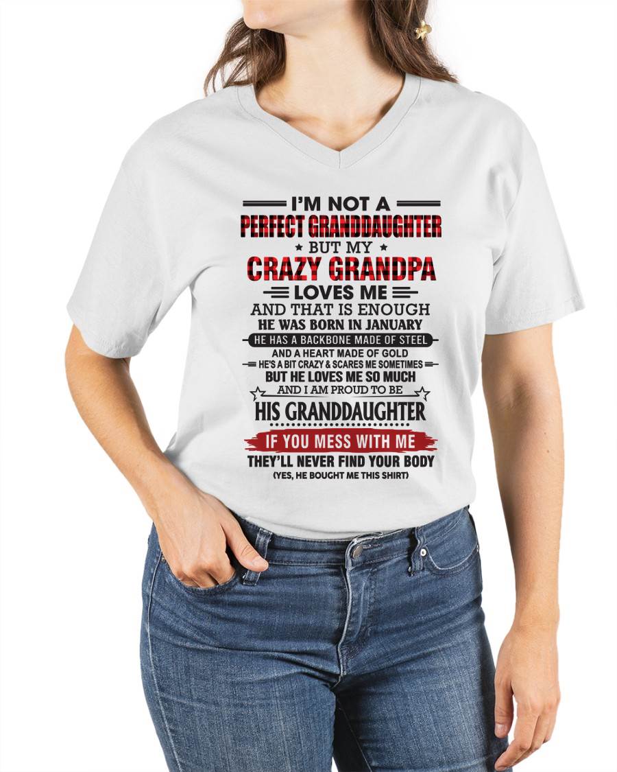 JANUARY - I’M NOT A PERFECT GRANDDAUGHTER BUT MY CRAZY GRANDPA LOVES ME AND THAT IS ENOUGH - FROM GRANDPA - TLEE01 (SKU2603-25-01)