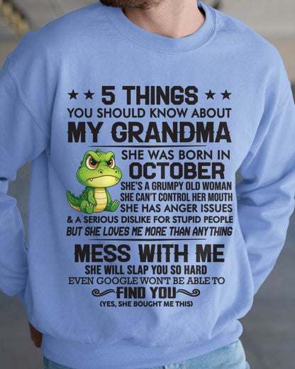 OCTOBER - 5 THINGS YOU SHOULD KNOW ABOUT MY GRANDMA – AND YOU'D BETTER NOT MESS WITH ME - FROM GRANDMA - TLEE10 (SKU10-06-10)