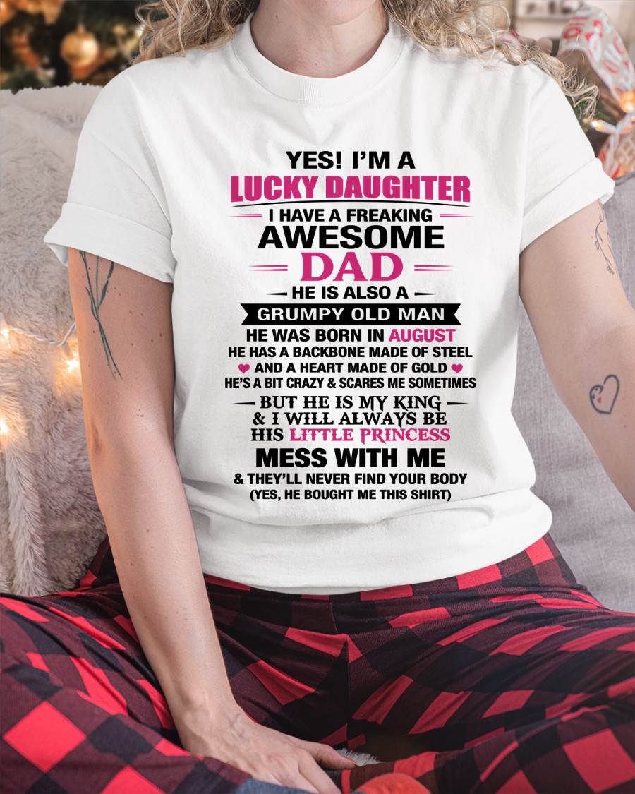 AUGUST - A LUCKY DAUGHTER – DADDY’S LITTLE PRINCESS - FROM DAD - TLEE08 (SKU2604-16-08)