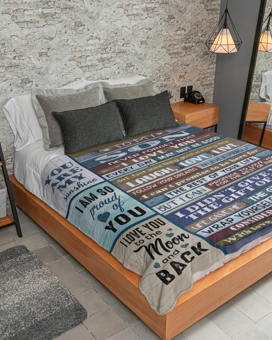 Special Gift For Your Son Blanket - From Mom (SKUB12-75)
