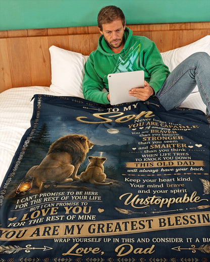 Special Gift For Your Son Blanket - From Dad (SKU2606-235)