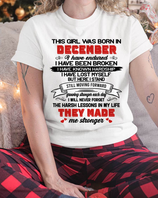 DECEMBER - EVERY HARD LESSON MADE ME STRONGER - FOR WOMEN - TLEE12 (SKU2602-22-12)