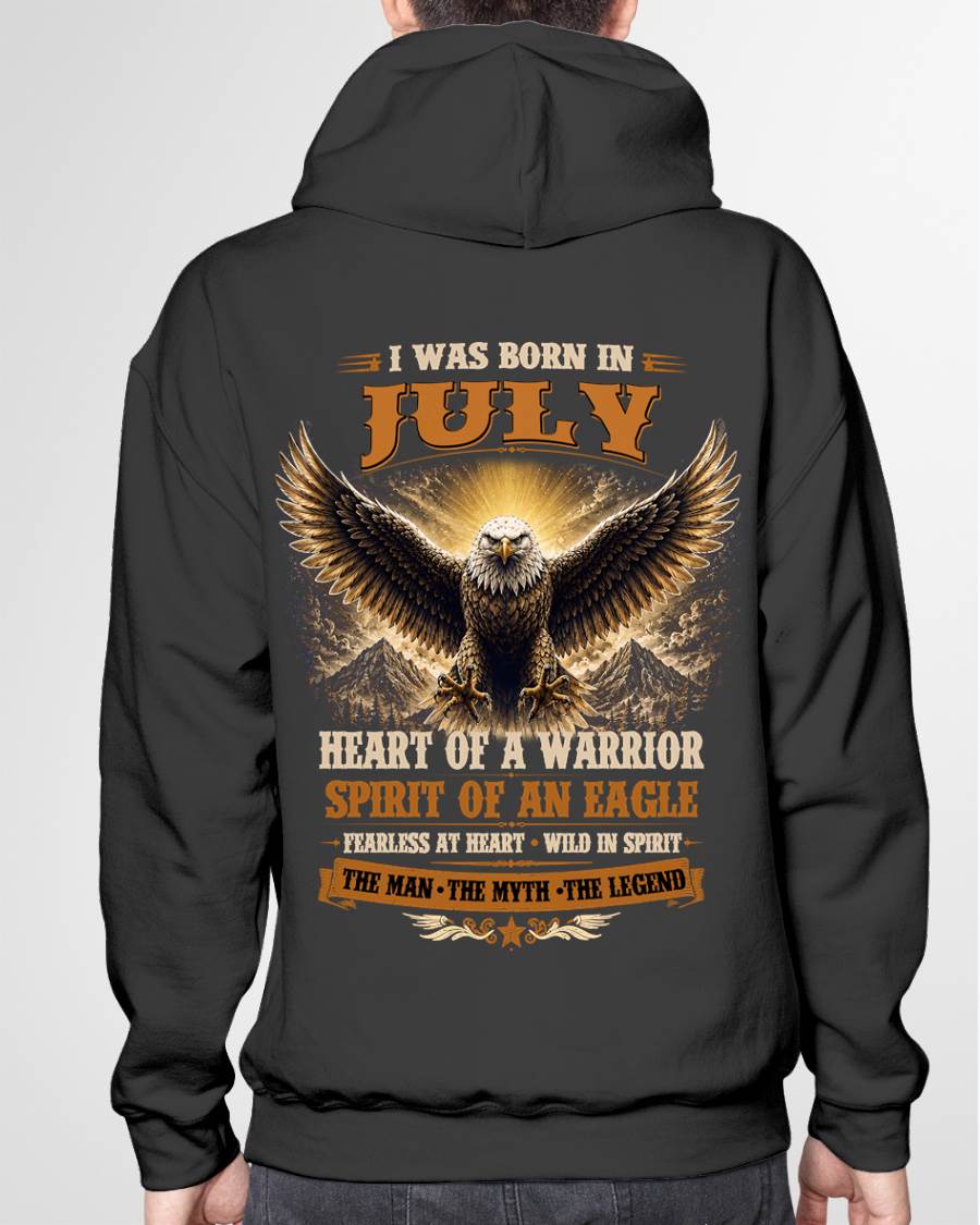 JULY BORN WARRIOR EAGLE SHIRT DESIGN - FOR MAN - TLEE07 (SKU2605-225-07)