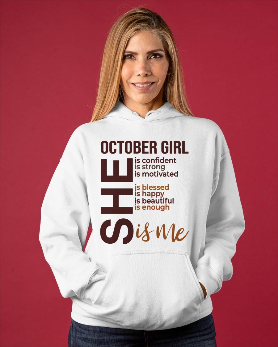 OCTOBER BORN GIRL – CONFIDENT & STRONG - FOR WOMEN - TLEE10 (SKU2605-04-10)