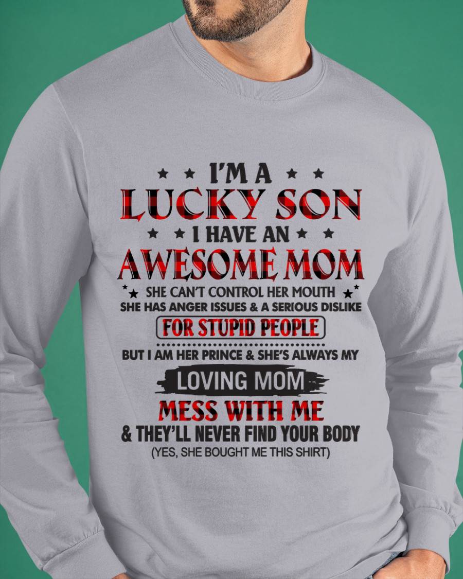 I’M A LUCKY SON I HAVE AN AWESOME MOM - FROM MOM - TLEE00 (SKU26T-01-24-00)