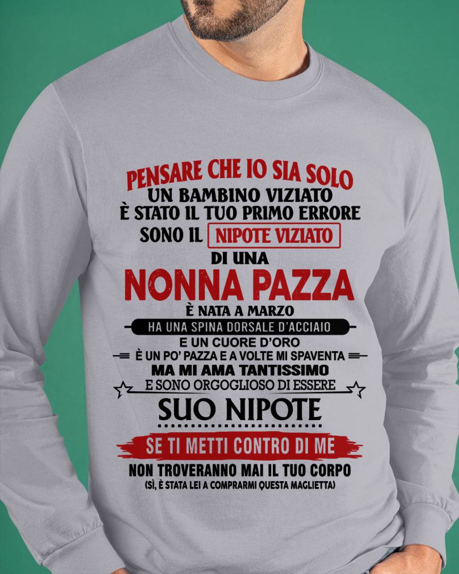 NONNA PAZZA NATA A MARZO – NIPOTE VIZIATO – DALLA NONNA - TLEE03 (SKU2605-334-03)