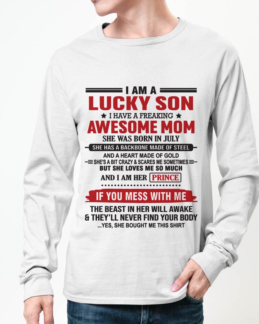 JULY - LUCKY SON OF A STRONG AND PROTECTIVE MOM - FROM MOM - TLEE07 (SKU2602-97-07)