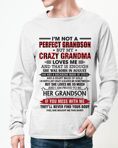 AUGUST - I’M NOT PERFECT, BUT MY CRAZY GRANDMA LOVES ME - FROM GRANDMA - TLEE08 (SKU26T-01131-08)