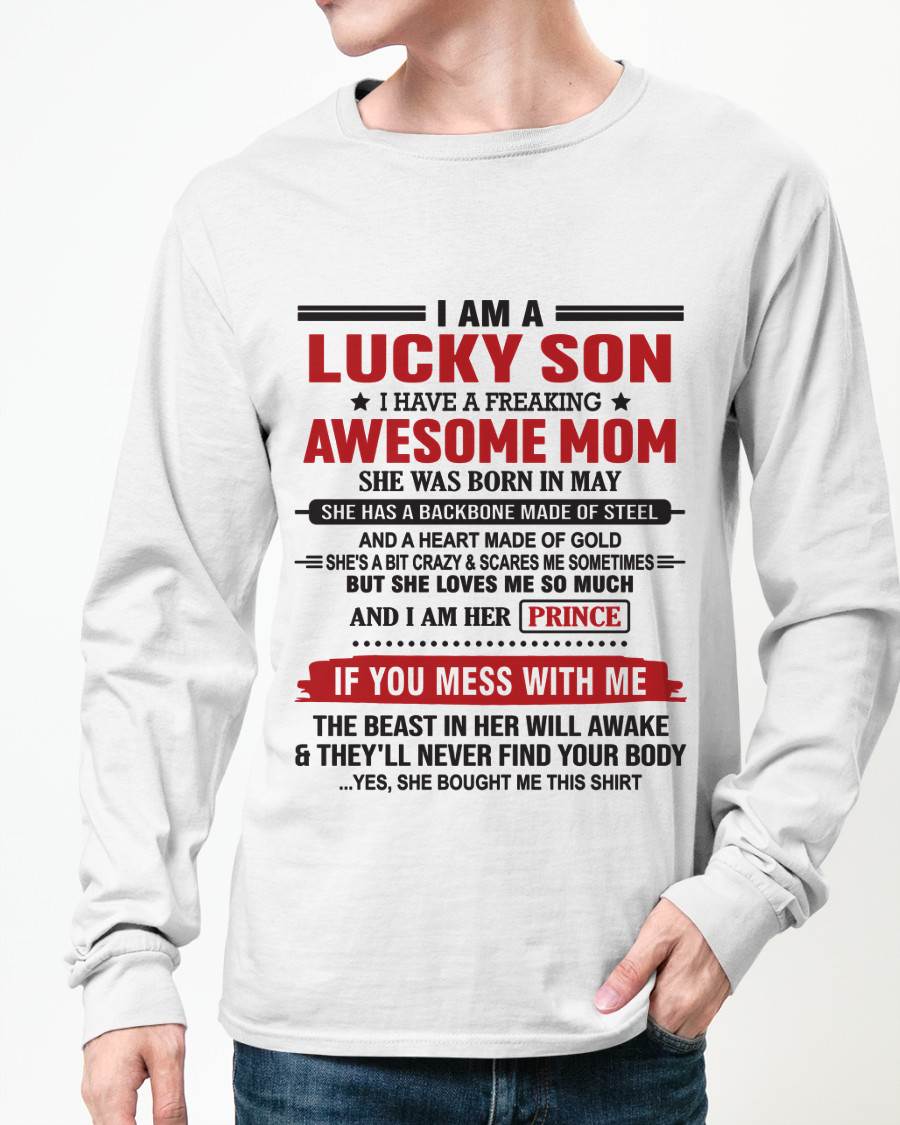 MAY - LUCKY SON OF A STRONG AND PROTECTIVE MOM - FROM MOM - TLEE05 (SKU2602-97-05)