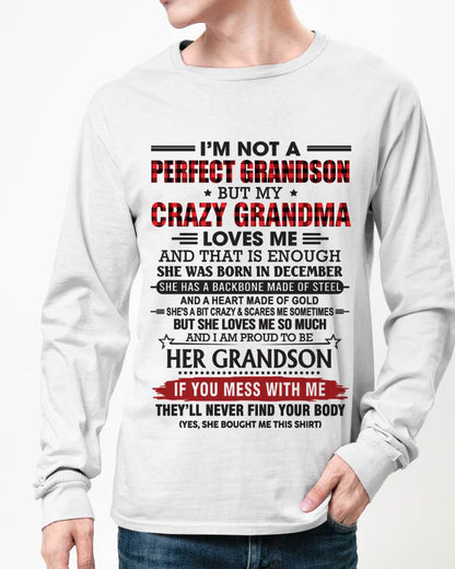 DECEMBER - I’M NOT PERFECT, BUT MY CRAZY GRANDMA LOVES ME - FROM GRANDMA - TLEE12 (SKU26T-01131-12)