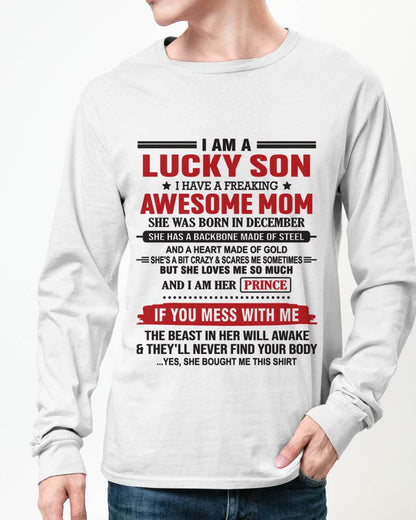 DECEMBER - LUCKY SON OF A STRONG AND PROTECTIVE MOM - FROM MOM - TLEE12 (SKU2602-97-12)