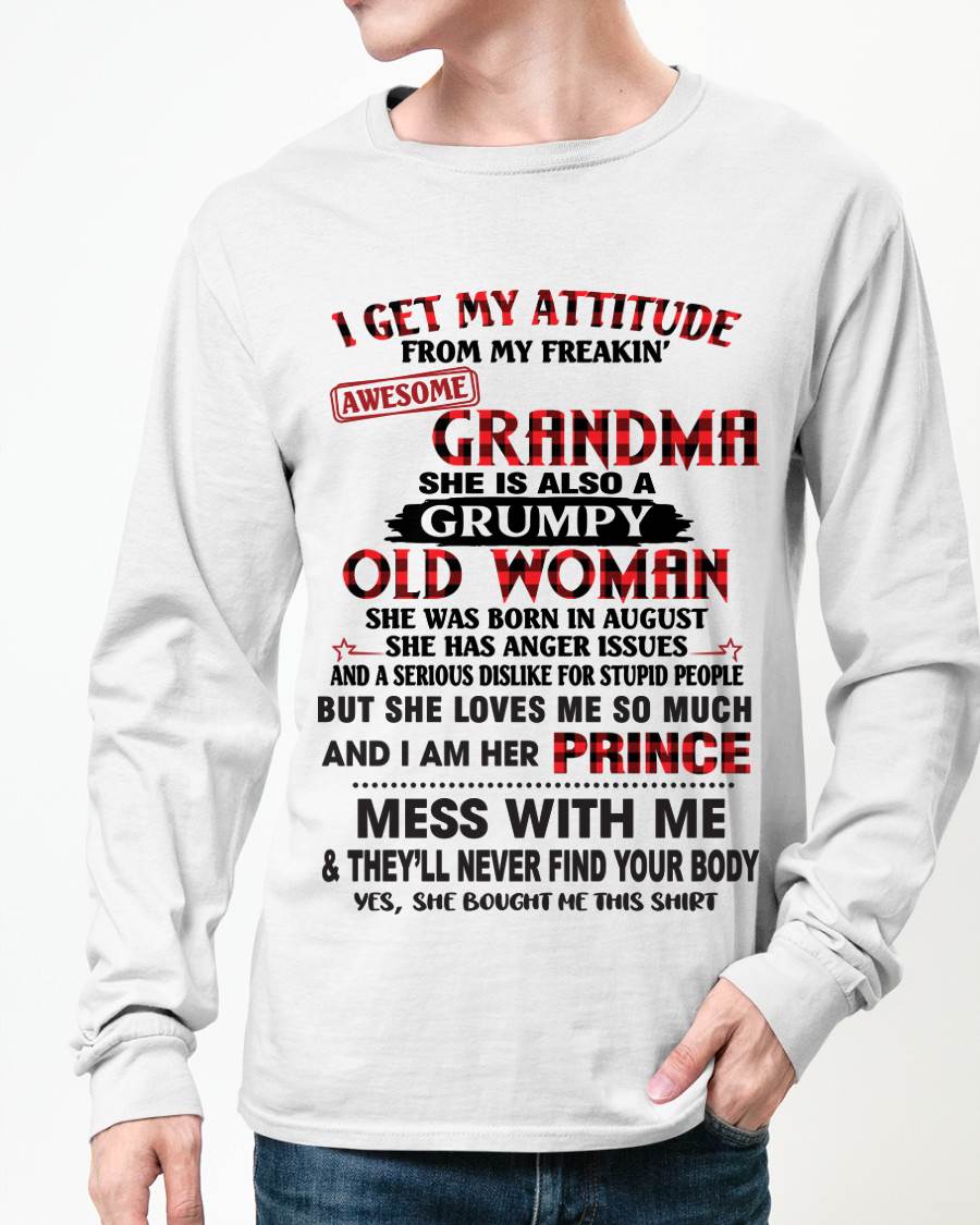 AUGUST - I GET MY ATTITUDE FROM MY FREAKIN’ AWESOME GRANDMA - FROM GRANDMA - TLEE08 (SKU2603-157-08)