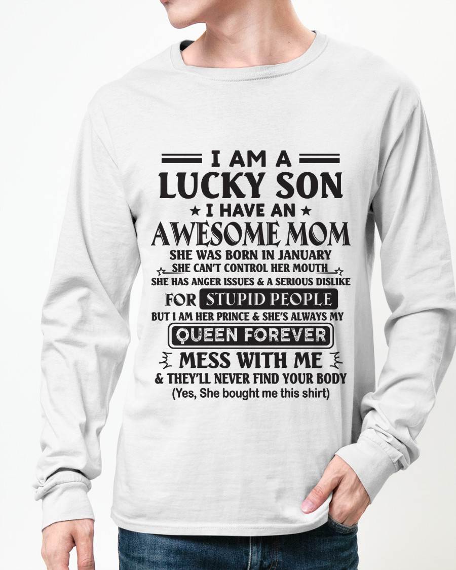 JANUARY - I AM A LUCKY SON I HAVE AN AWESOME MOM - FROM MOM - TLEE01 (SKU11-37-01)