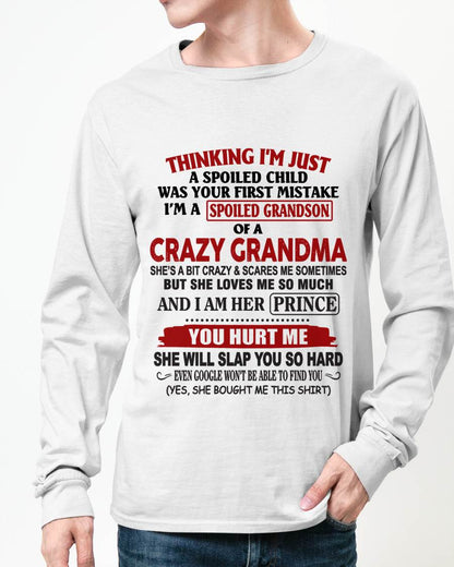 GRANDMA’S BOY – LOVED, SPOILED & PROTECTED - FROM GRANDMA - TLEE00 (SKU2602-128-00)