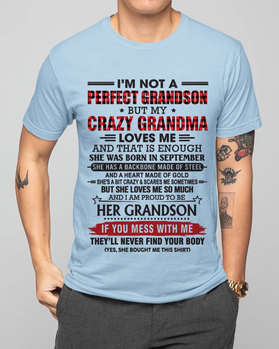 SEPTEMBER - I’M NOT PERFECT, BUT MY CRAZY GRANDMA LOVES ME - FROM GRANDMA - TLEE09 (SKU26T-01131-09)