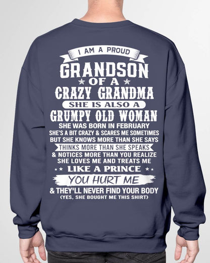 FEBRUARY - GRANDSON OF A CRAZY GRANDMA - FROM GRANDMA - TLEE02 (SKU2606-274-02)
