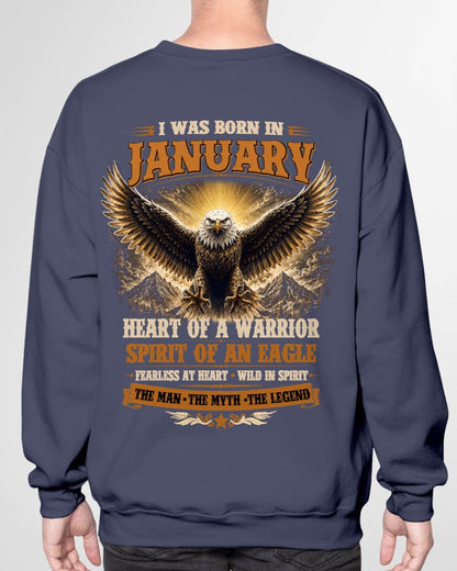 JANUARY BORN WARRIOR EAGLE SHIRT DESIGN - FOR MAN - TLEE01 (SKU2605-225-01)