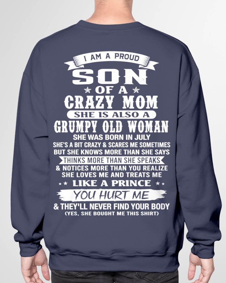 JULY - PROUD SON OF A CRAZY MOM - FROM MOM - TLEE07 (SKU2606-127-07)