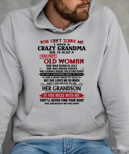 JULY - YOU CAN'T SCARE ME I HAVE A CRAZY GRANDMA SHE IS ALSO A GRUMPY OLD WOMAN - FROM GRANDMA - TLEE07 (SKU2603-54-07)