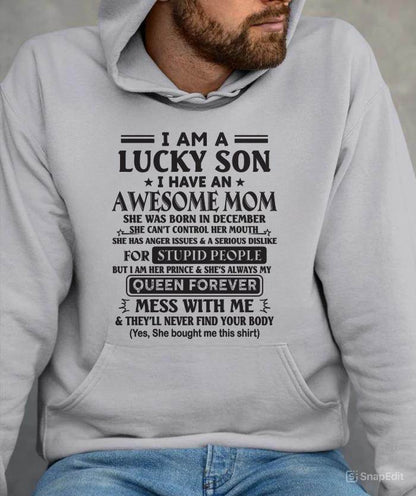 DECEMBER - I AM A LUCKY SON I HAVE AN AWESOME MOM - FROM MOM - TLEE12 (SKU11-37-12)