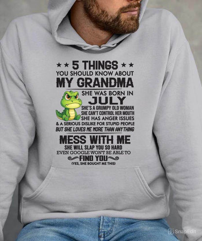 JULY - 5 THINGS YOU SHOULD KNOW ABOUT MY GRANDMA – AND YOU'D BETTER NOT MESS WITH ME - FROM GRANDMA - TLEE07 (SKU10-06-07)