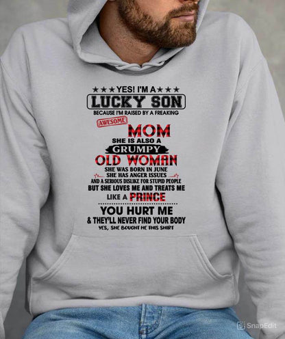 JUNE - LUCKY SON – PROUD TO BE RAISED BY AN AWESOME MOM - FROM MOM - TLEE06 (SKU2603-106-06)