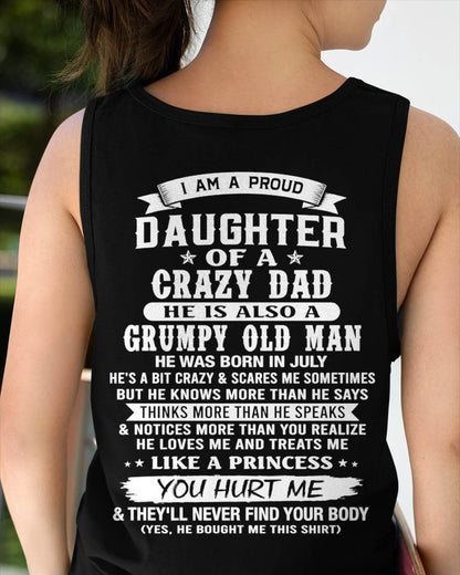 JULY - PROUD DAUGHTER OF A CRAZY DAD - FROM DAD - TLEE07 (SKU2606-70-07)