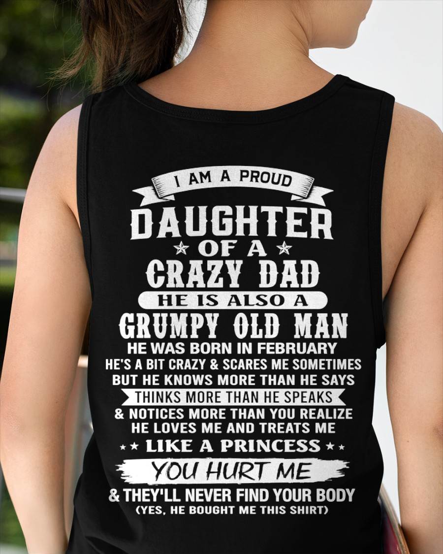 FEBRUARY - PROUD DAUGHTER OF A CRAZY DAD - FROM DAD - TLEE02 (SKU2606-70-02)